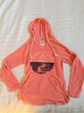 Salt Creek Portofino Island Coral Hooded Swim Coverup
